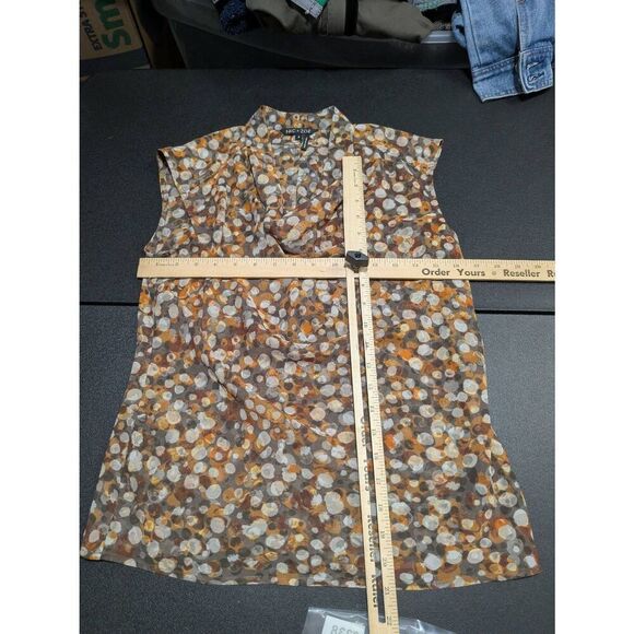 Nic & Zoe Tank Mosaic Effect Color Dots Sleeveless Cowl Neckline Women's Small - Picture 5 of 5